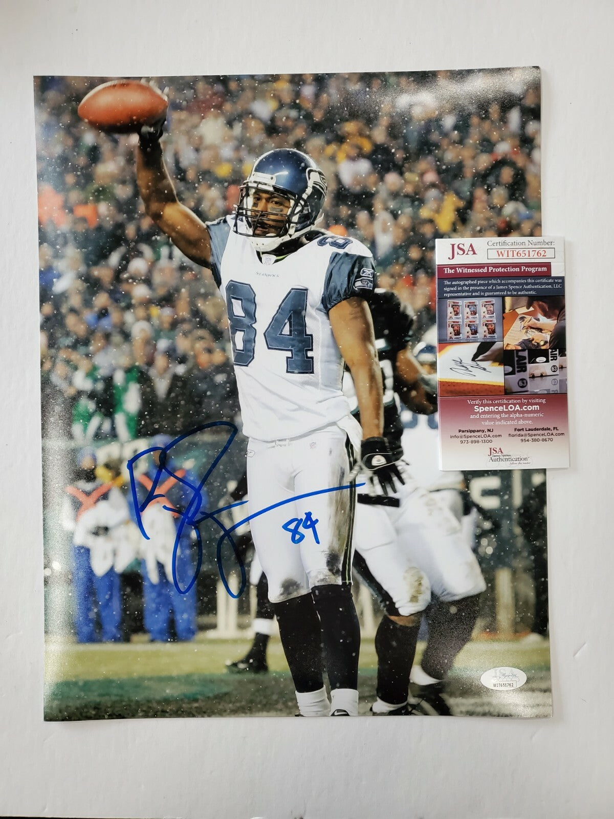 Seattle Seahawks Bobby Engram Autographed Signed 11X14 Photo Jsa  Coa