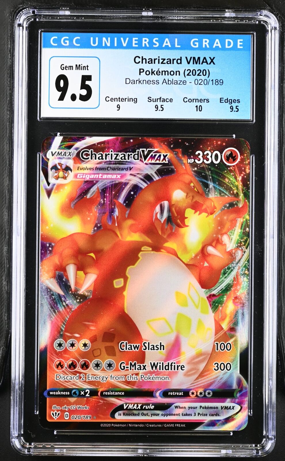 2020 Darkness Ablaze #020/189 Charizard VMAX - CGC 9.5