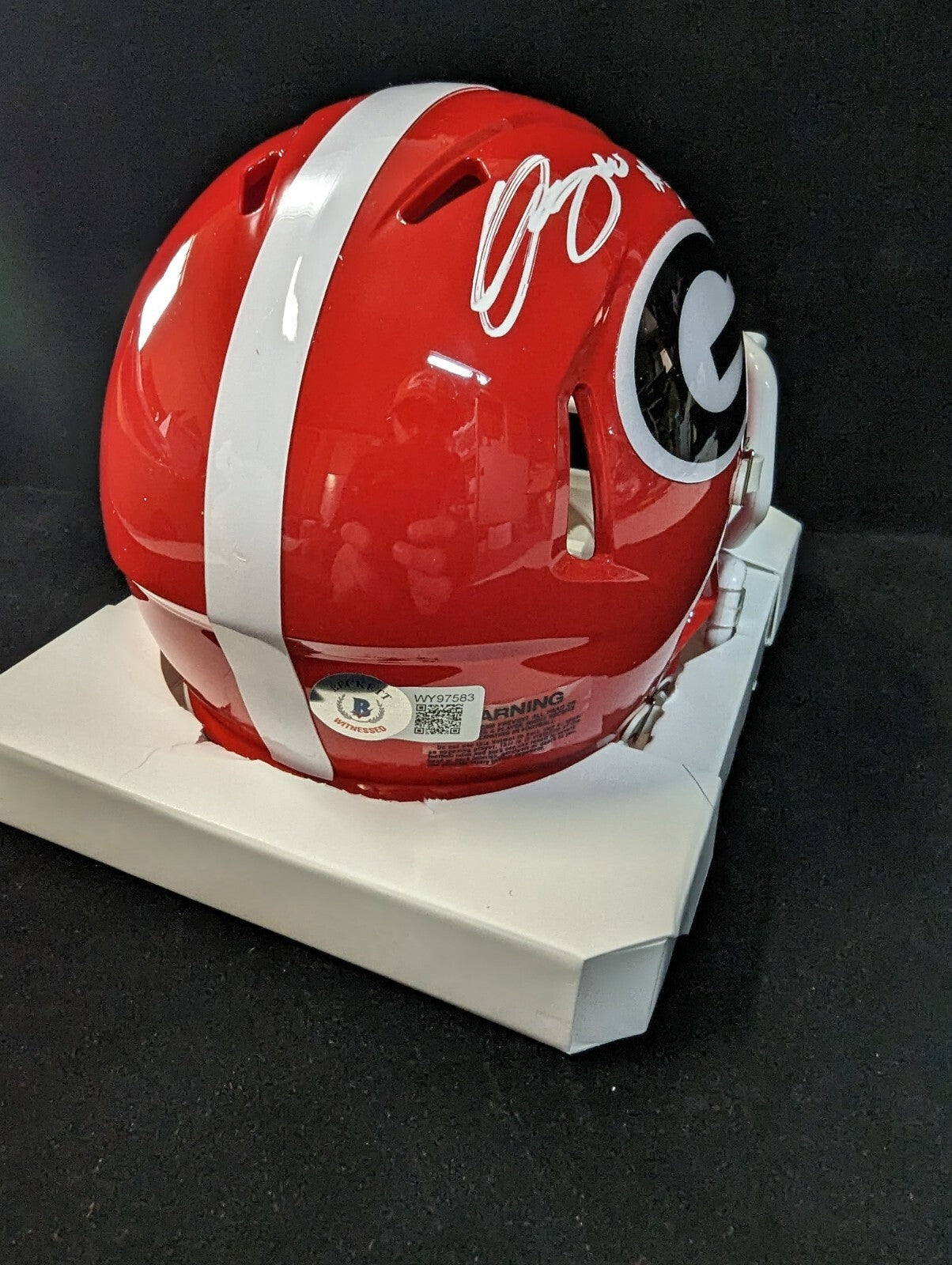 Georgia Bulldogs Quay Walker Autographed Signed Mini Helmet Beckett Holo