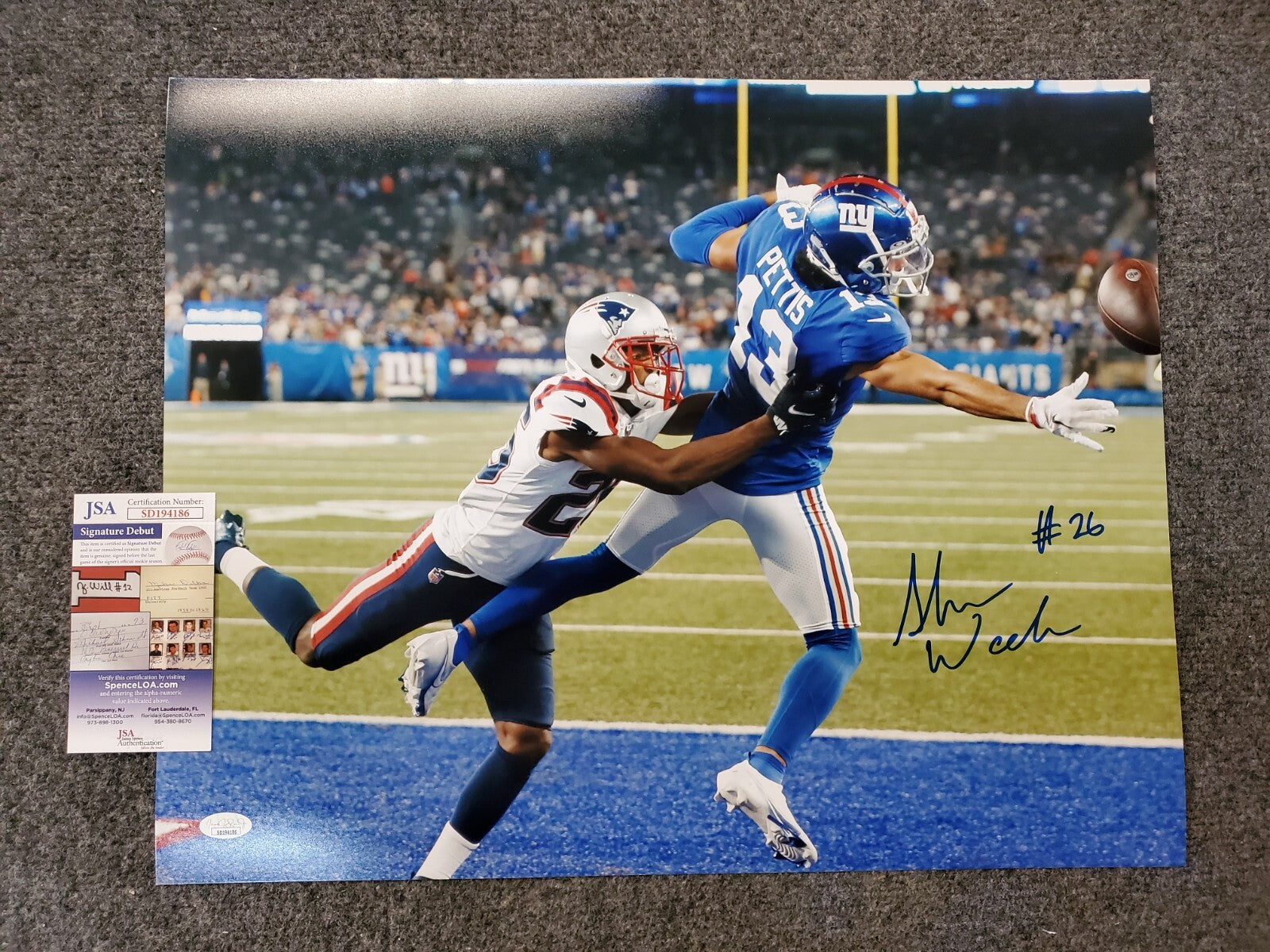 New England Patriots Shaun Wade Autographed Signed 16X20 Photo Jsa  Coa