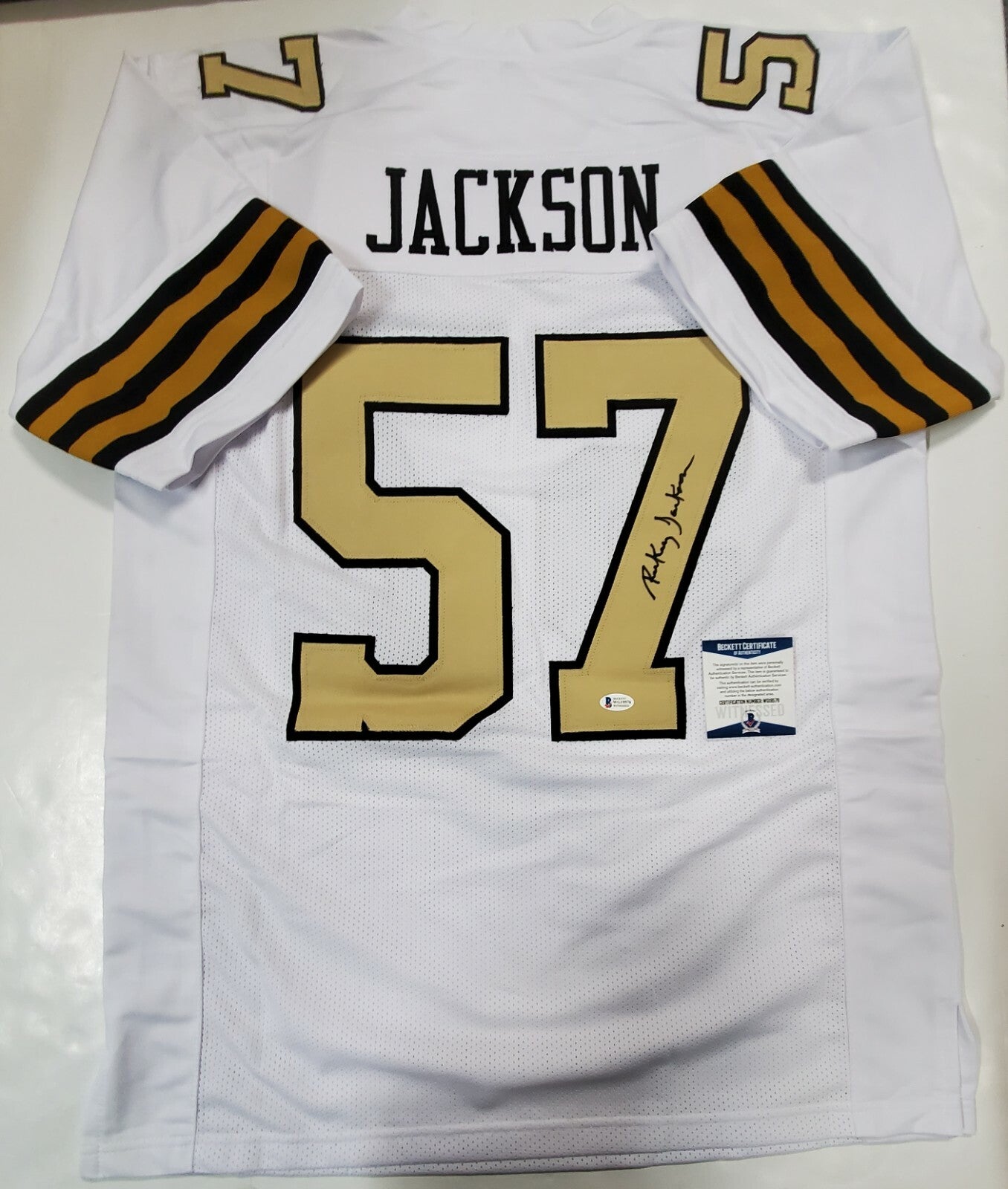 New Orleans Saints Rickey Jackson Autographed Signed Jersey Beckett  Coa