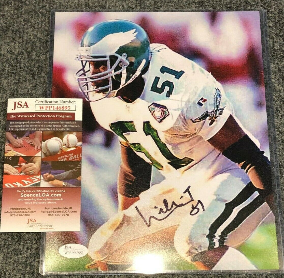 William Thomas Autographed Signed Philadelphia Eagles 8X10 Photo Jsa Coa