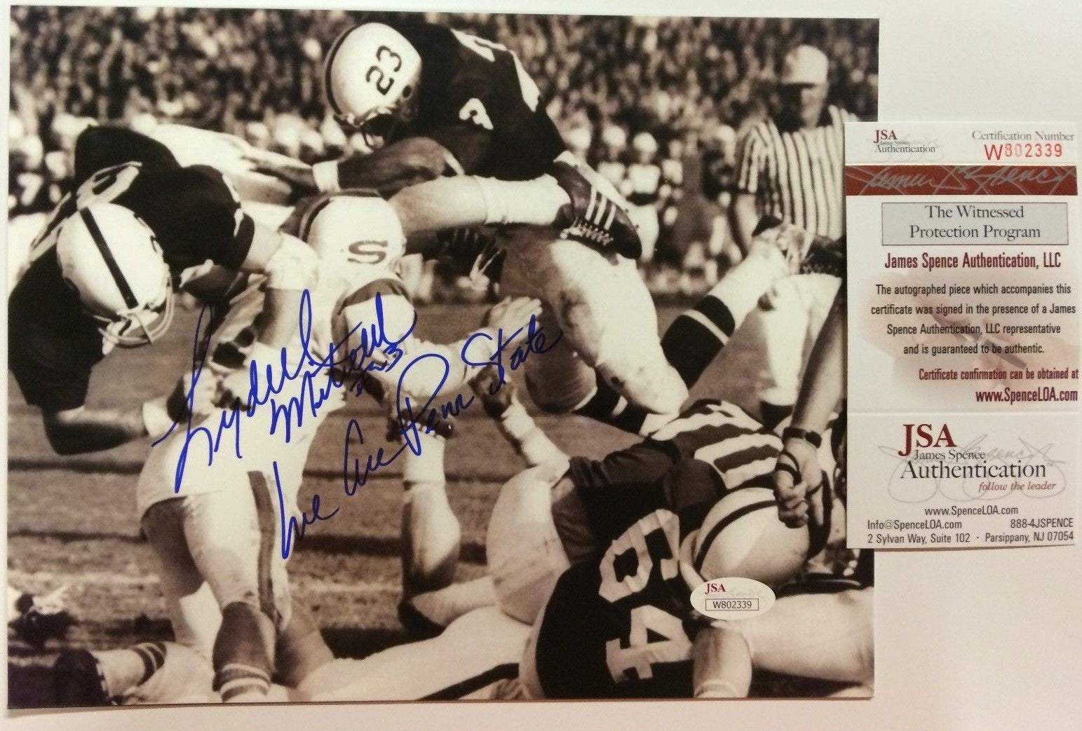 Lydell Mitchell Autographed Inscribed Signed Penn State 8X10 Photo Jsa  Coa