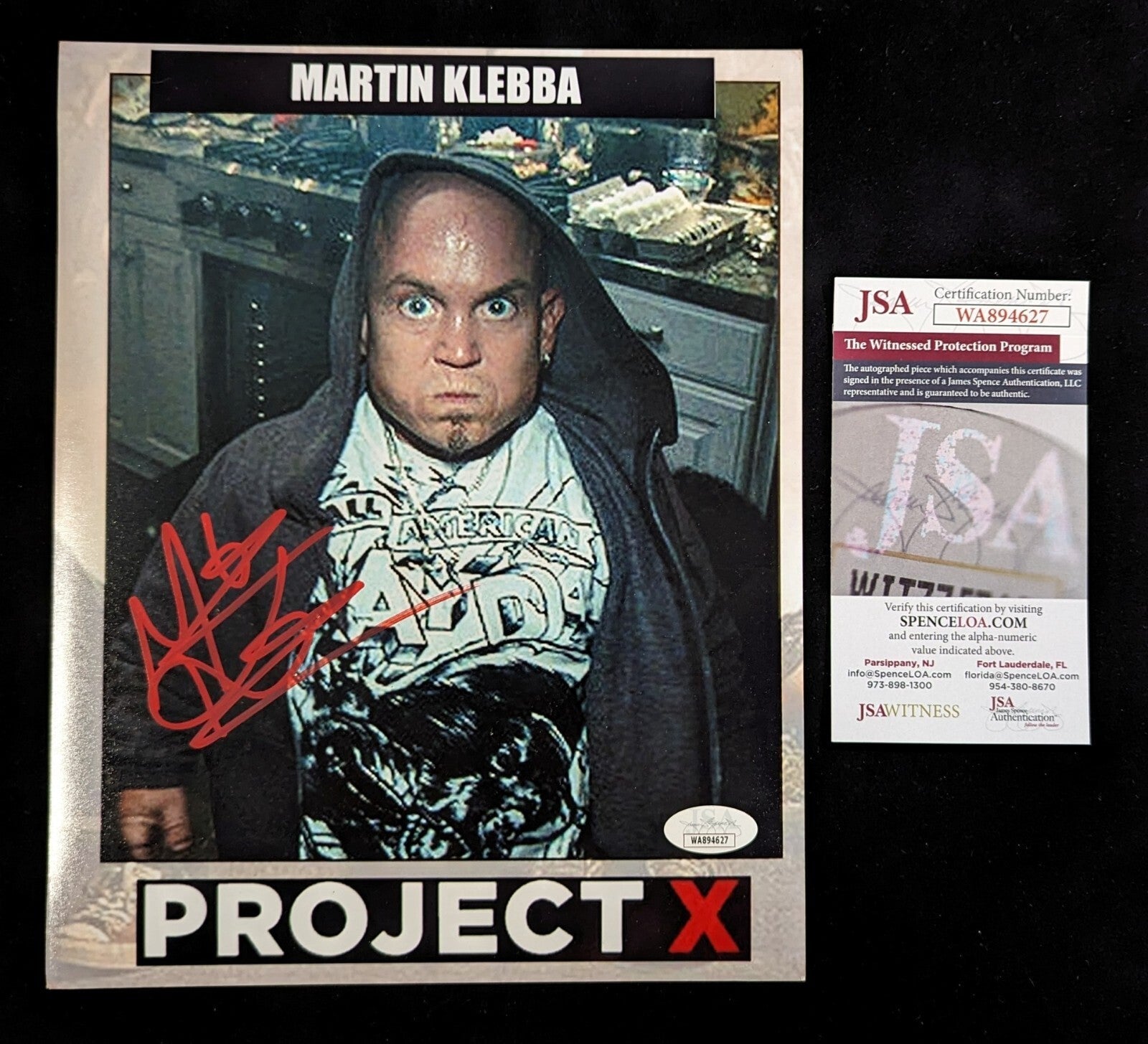 Martin Klebba Project X Hand Signed Autographed 8 X 10 Photo Jsa Coa