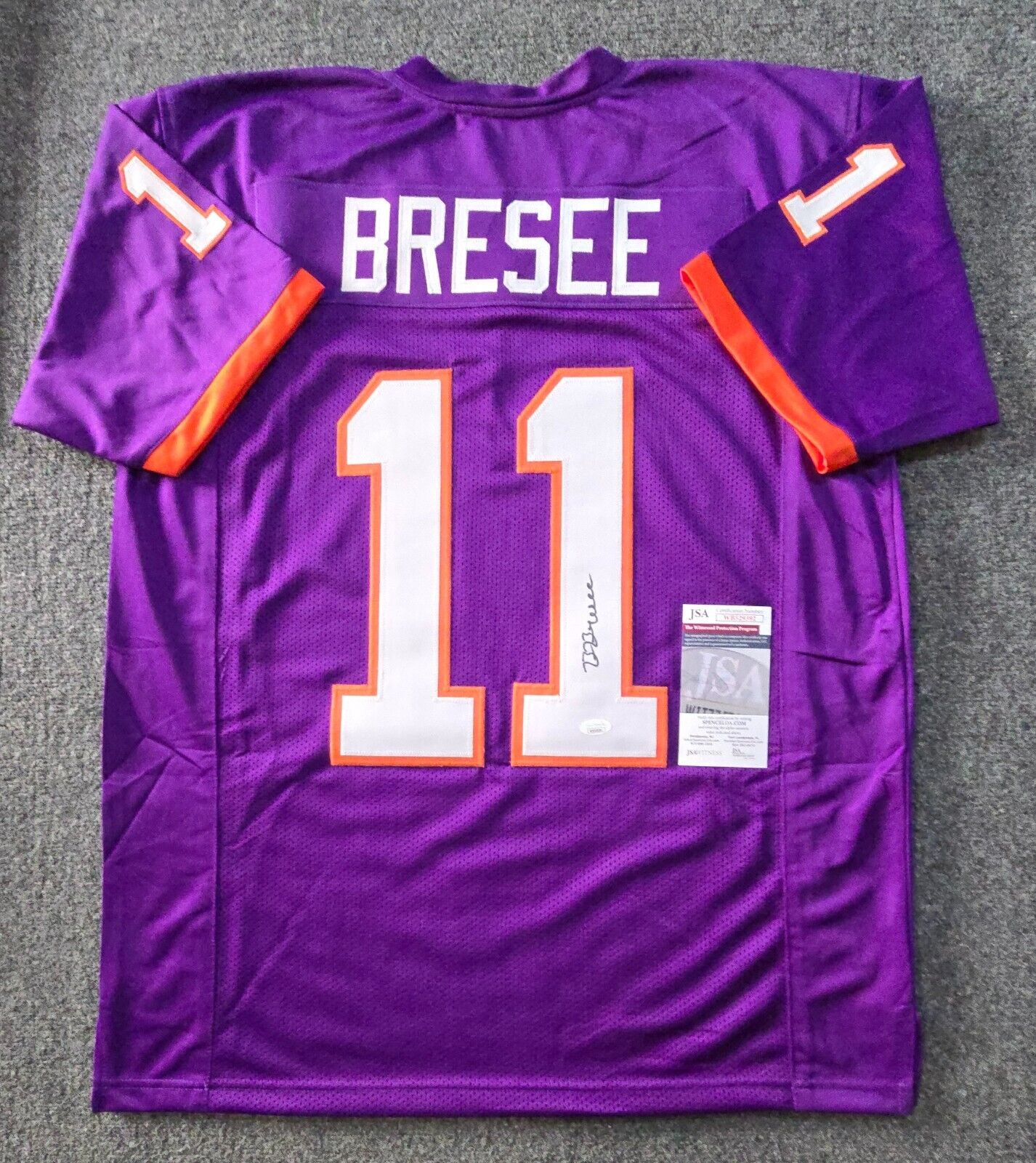 Clemson Tigers Bryan Bresee Autographed Signed Jersey Jsa  Coa