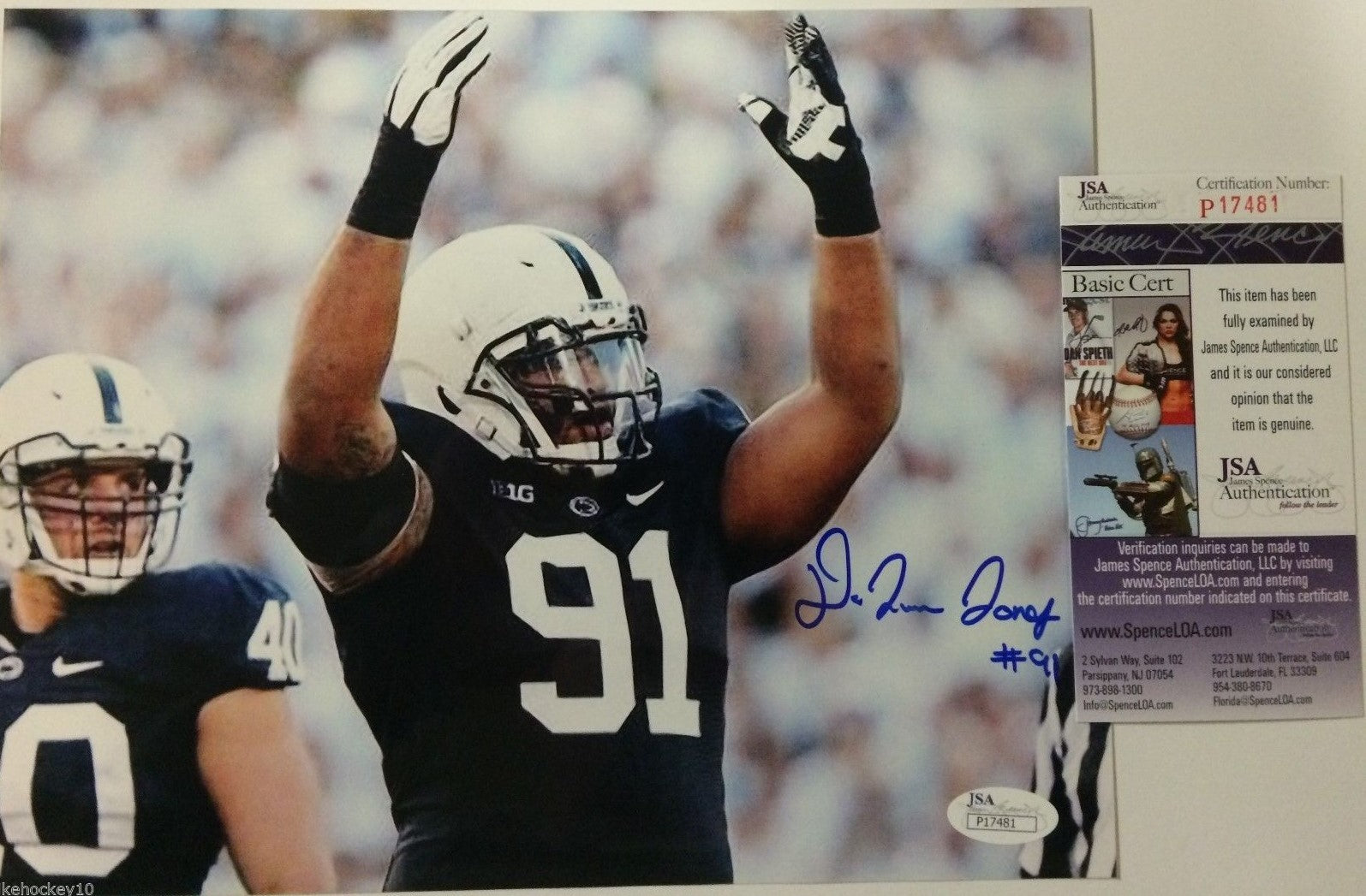 Daquan Jones Autographed Signed Signed Penn State 8X10 Photo Jsa Coa