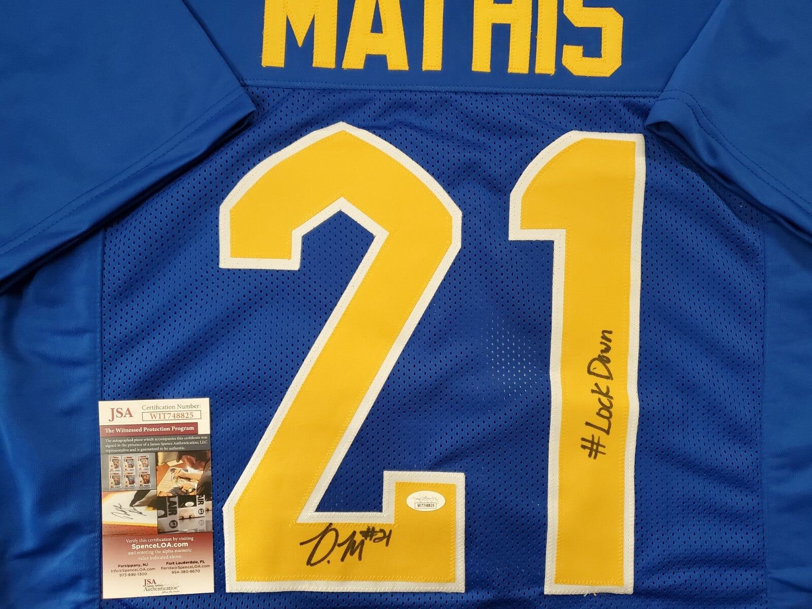 Pitt Panthers Damarri Mathis Autographed Signed Inscribed Jersey Jsa Coa