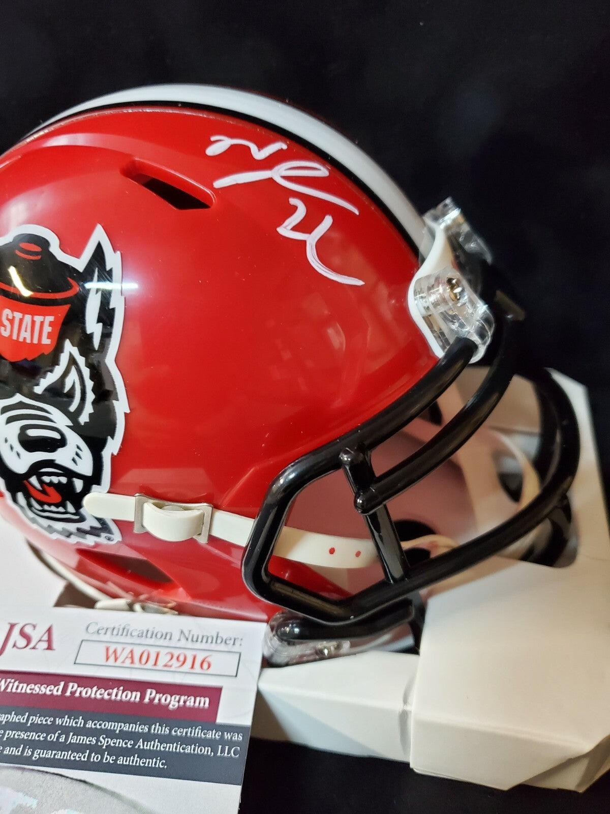 Nyheim Hines Autographed Signed Nc State Speed Mini Helmet Jsa Coa