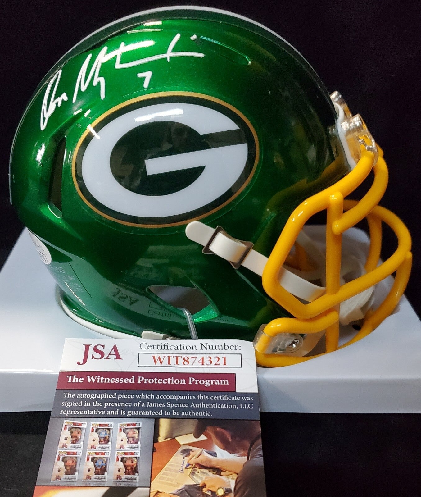 Don Majkowski Autographed Green Bay Packers Flash Mini Helmet Jsa Coa