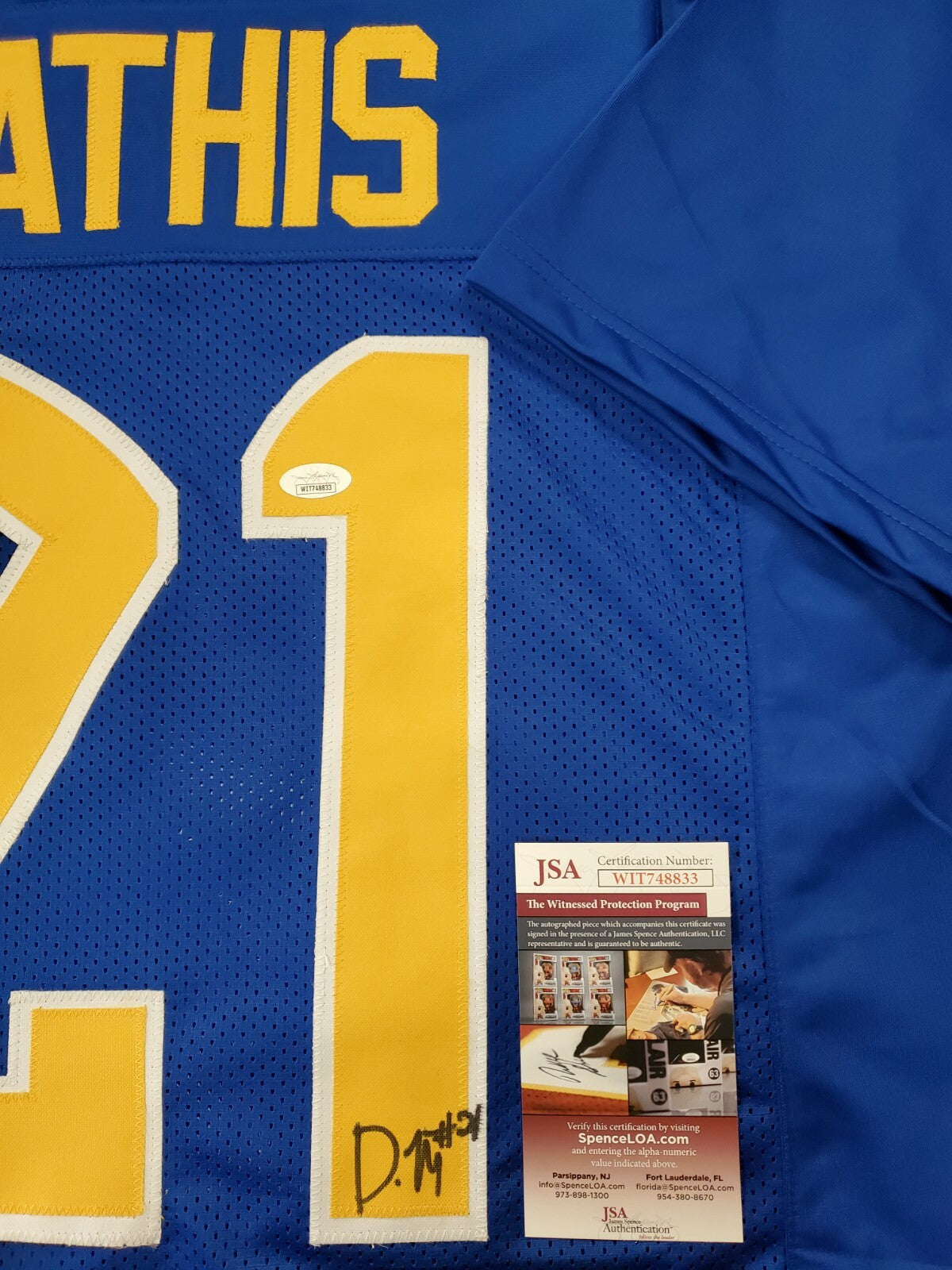 Pitt Panthers Damarri Mathis Autographed Signed Jersey Jsa Coa