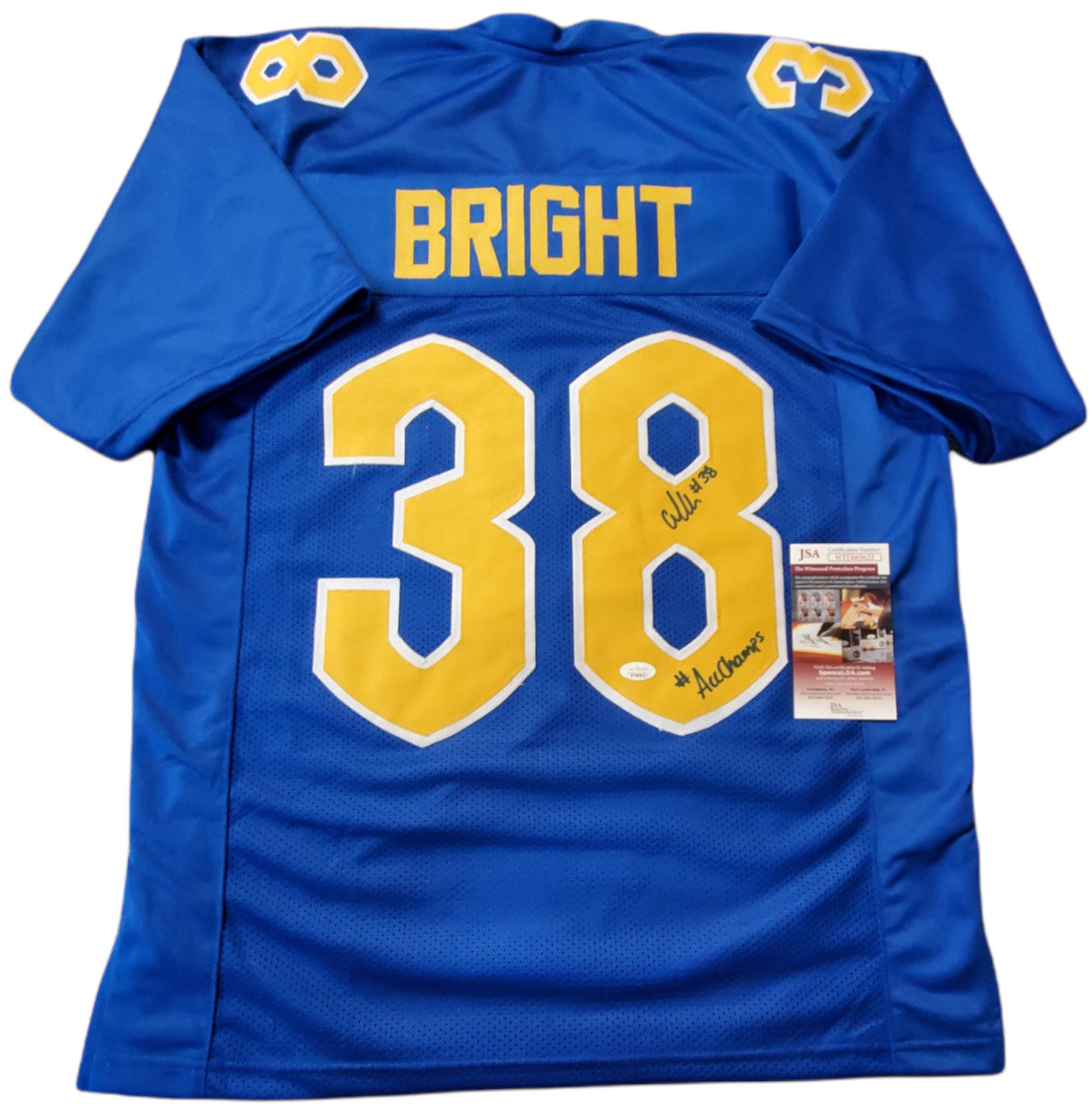 Pitt Panthers Cam Bright Autographed Signed Inscribed Jersey Jsa Coa