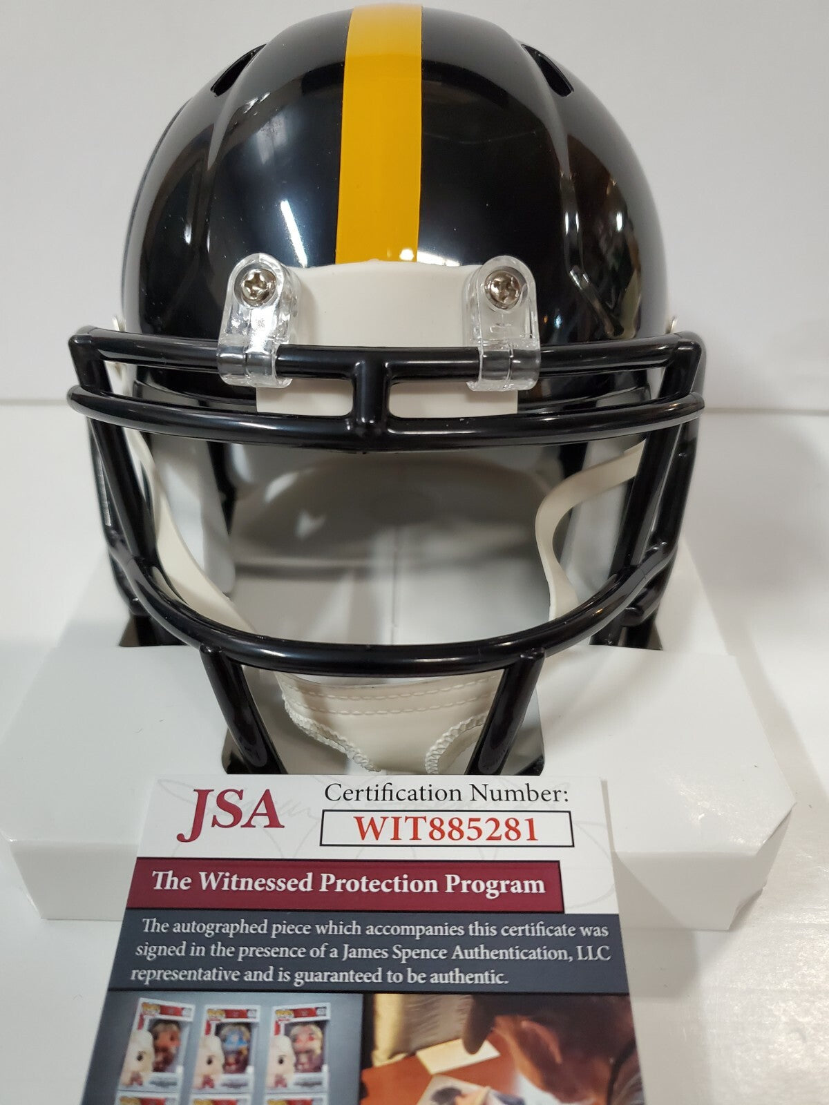 Pittsburgh Steelers Gerry Mullins Autographed Signed Speed Mini Helmet Jsa Coa