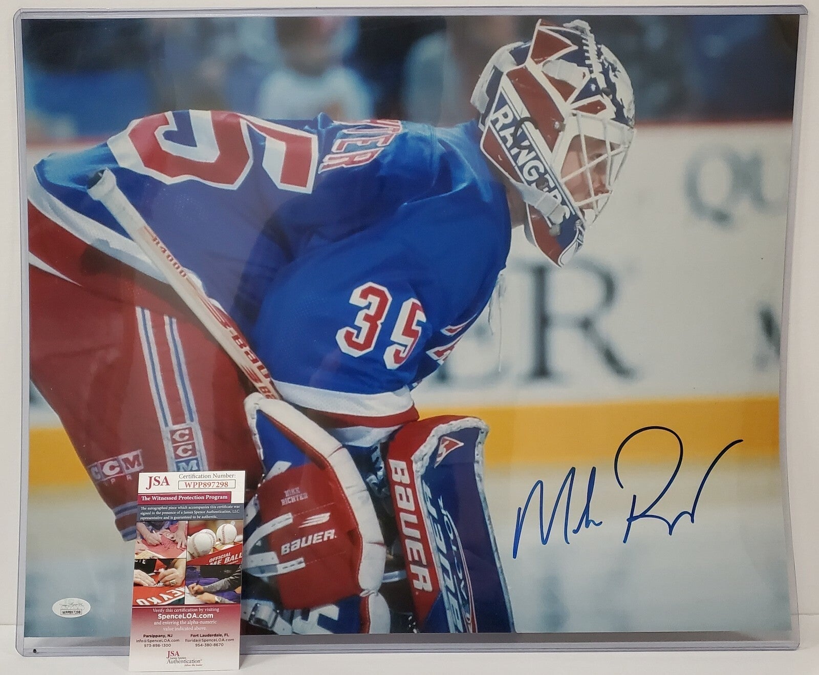 Mike Richter Autographed Signed New York Rangers 16X20 Photo Jsa Coa