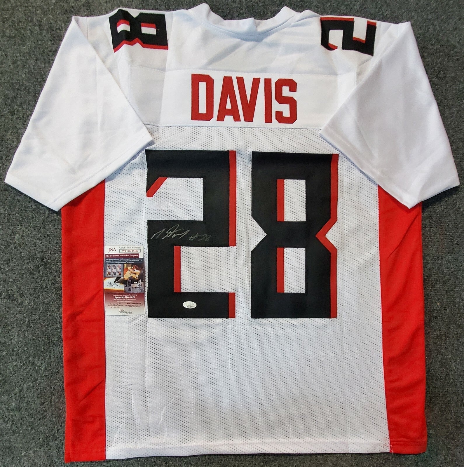 Atlanta Falcons Mike Davis Autographed Signed Jersey Jsa Coa