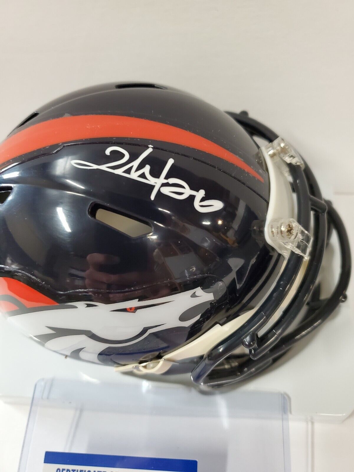 Denver Broncos Clinton Portis Autographed Signed Speed Mini Helmet Psa Coa