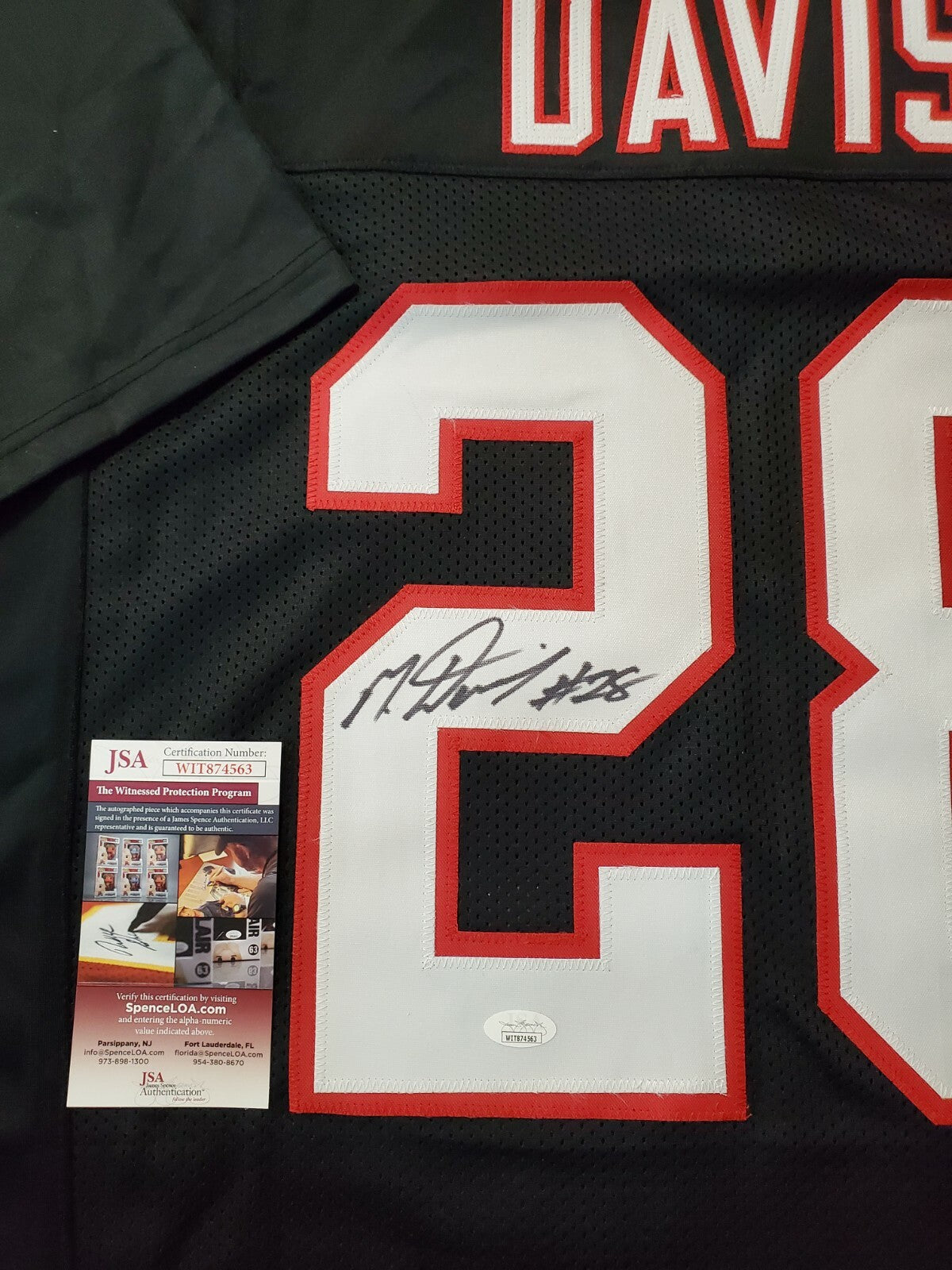 Atlanta Falcons Mike Davis Autographed Signed Jersey Jsa Coa