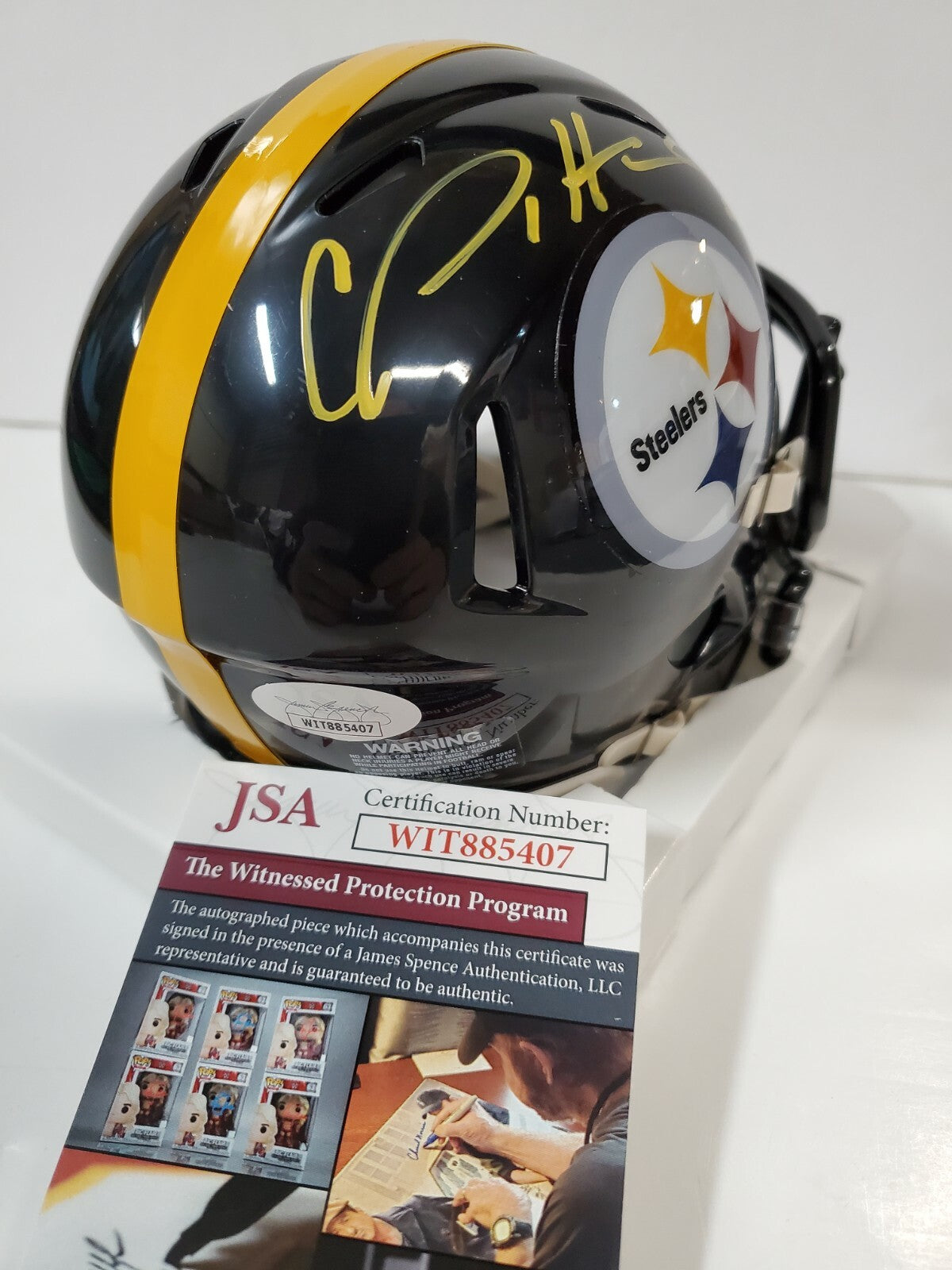 Pittsburgh Steelers Cam Sutton Autographed Signed Speed Mini Helmet Jsa Coa