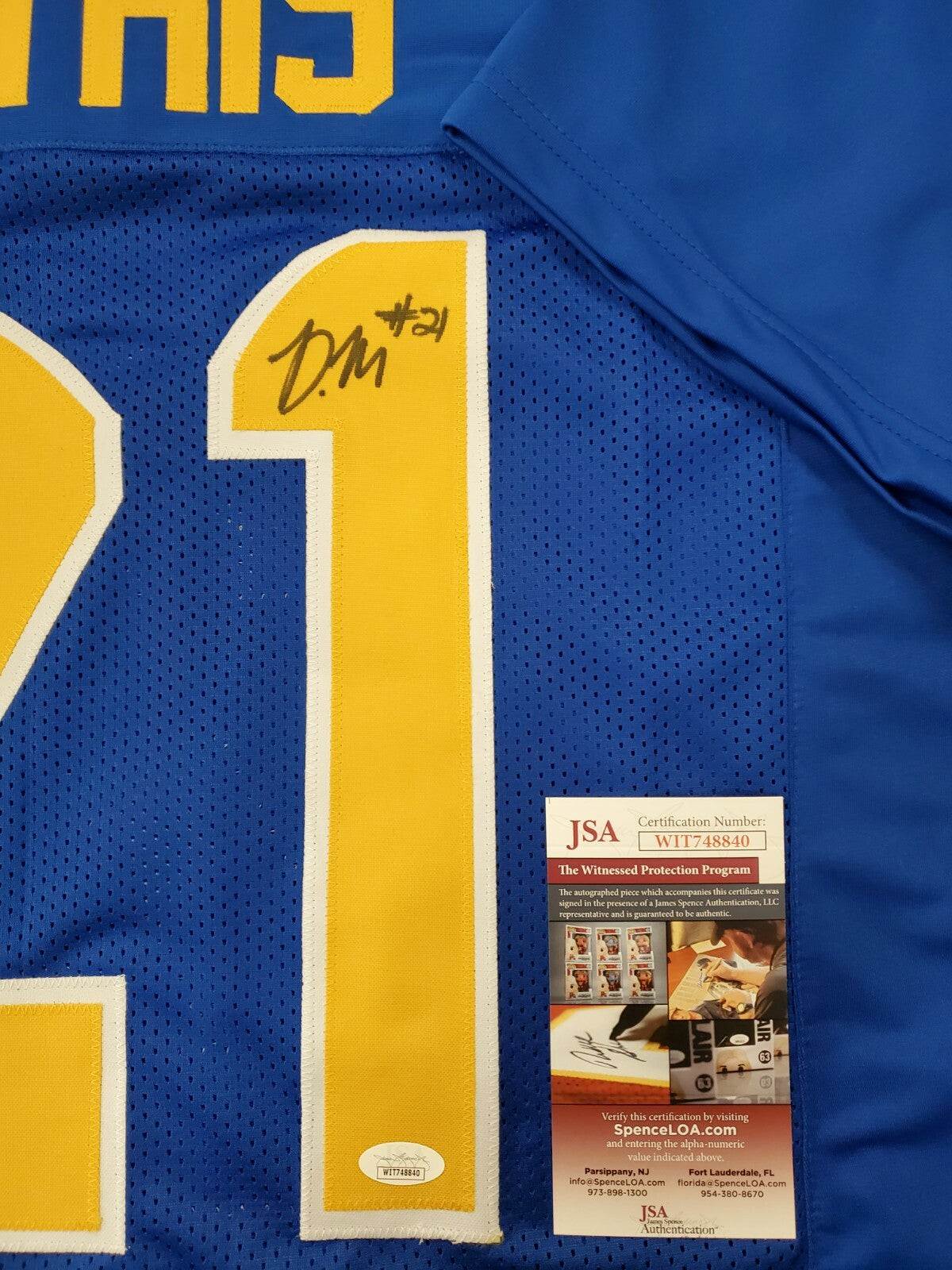 Pitt Panthers Damarri Mathis Autographed Signed Jersey Jsa Coa