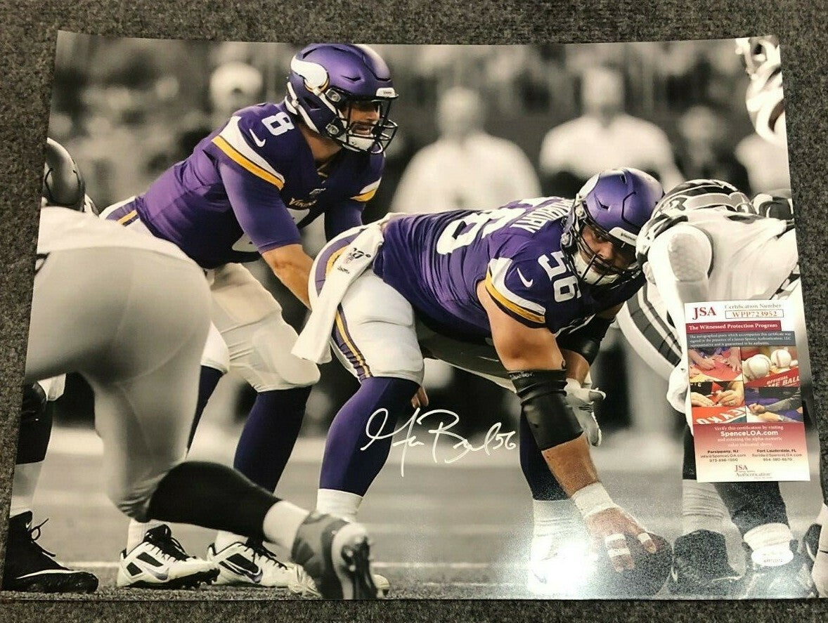 Minnesota Vikings Garrett Bradbury Autographed Signed 16X20 Photo Jsa  Coa