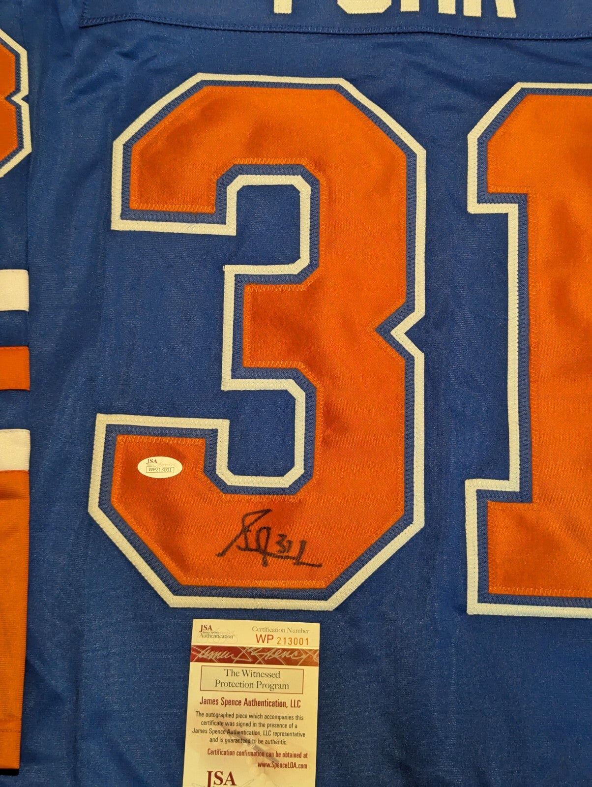 Edmonton Oilers Grant Fuhr Autographed Signed Jersey Jsa Coa