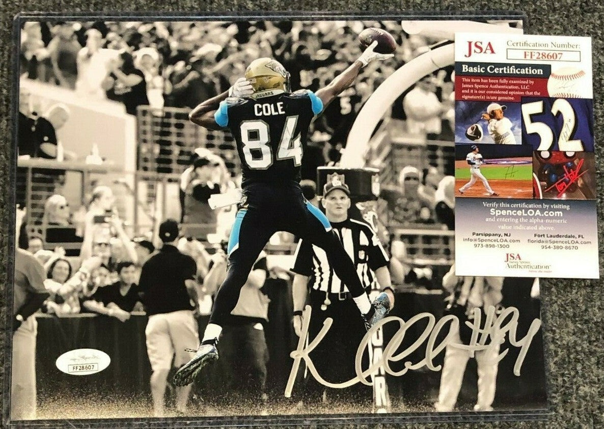 Jacksonville Jaguars Keelan Cole Autographed Signed 8X10 Photo Jsa  Coa