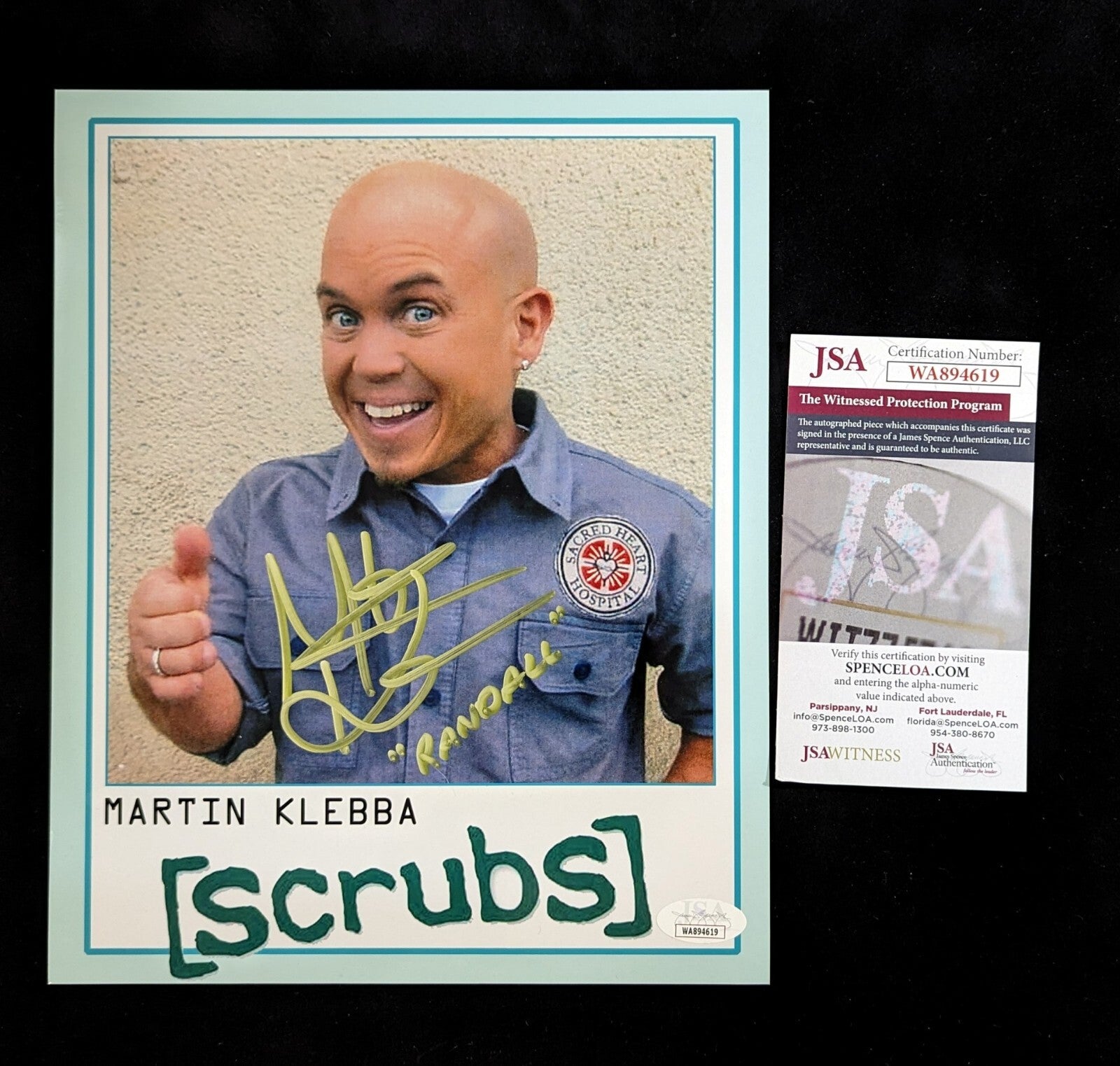 Martin Klebba Scrubs Hand Signed Autographed 8 X 10 Photo Jsa Coa