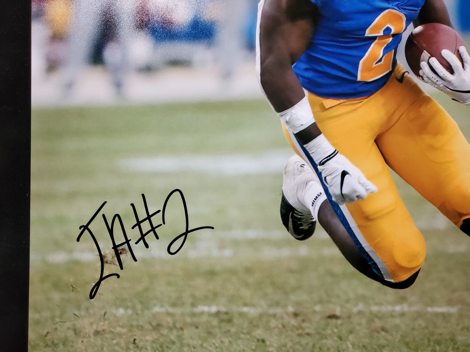 Pitt Panthers Israel "Izzy" Abanikanda  Signed Inscribed 16X20 Photo Jsa Coa