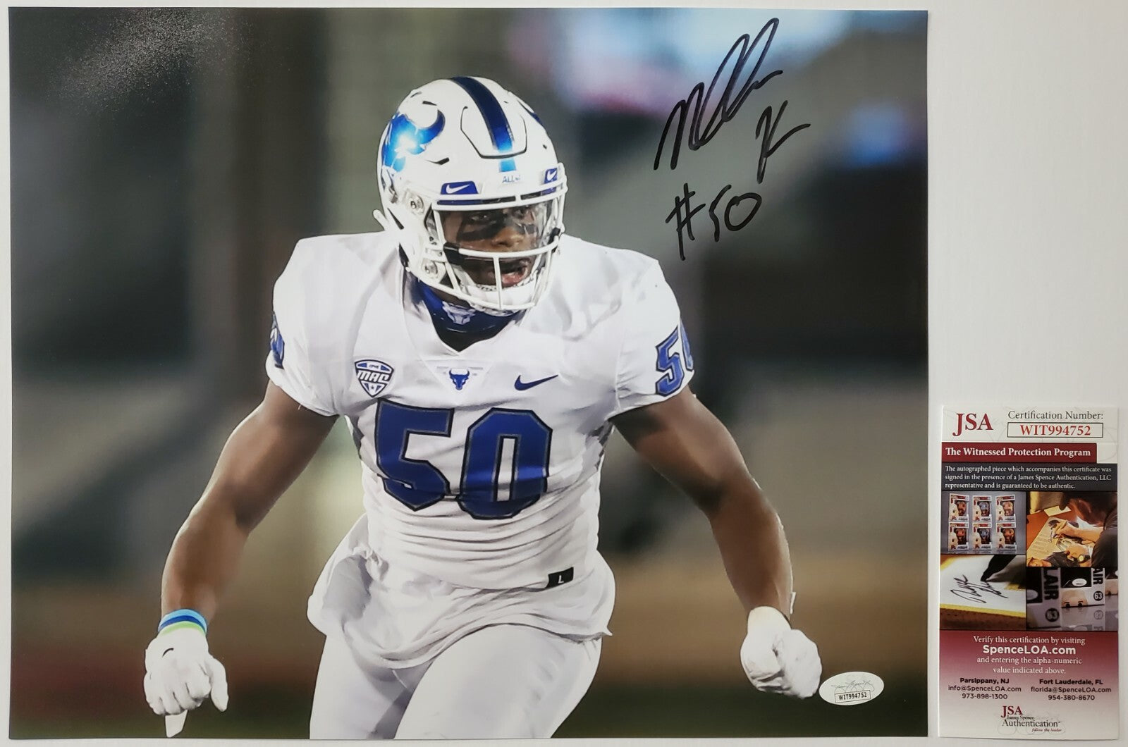 Buffalo Bulls Malcom Koonce Autographed Signed 11X14 Photo Jsa  Coa