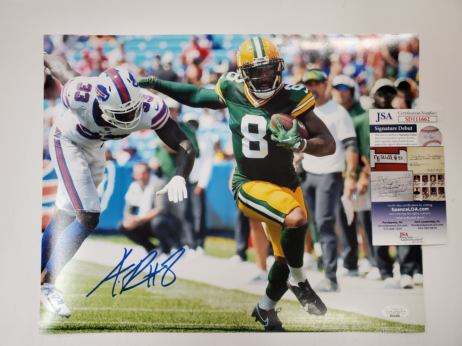 Green Bay Packers Amari Rodgers Autographed 11X14 Photo Jsa Coa