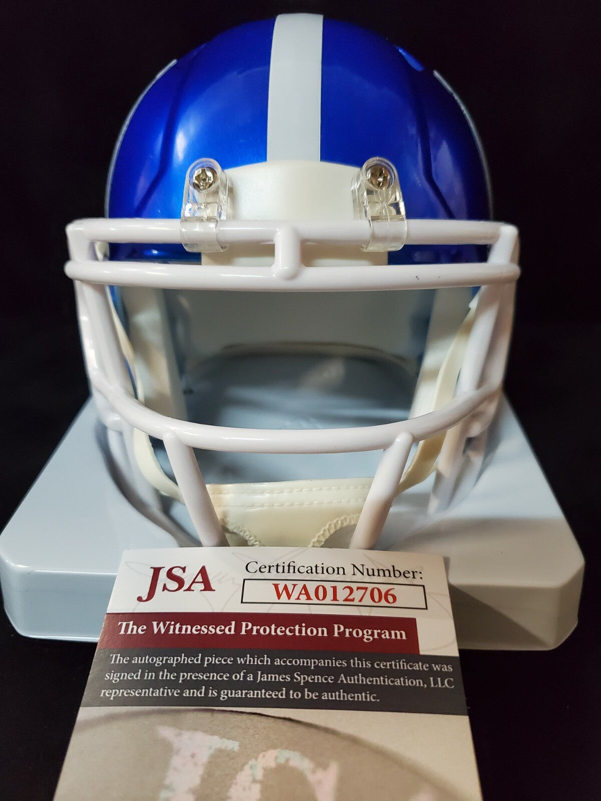 Indianapolis Colts Isaiah Rodgers Autographed Signed Flash Mini Helmet Jsa Coa