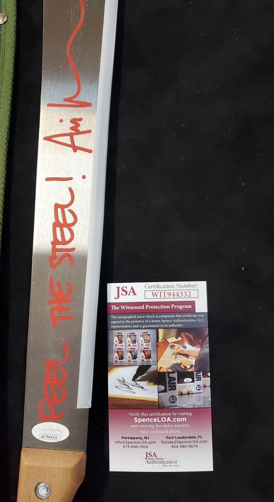 Ari Lehman Signed Inscribed Jason Voorhees Friday The 13Th Machete Jsa Coa
