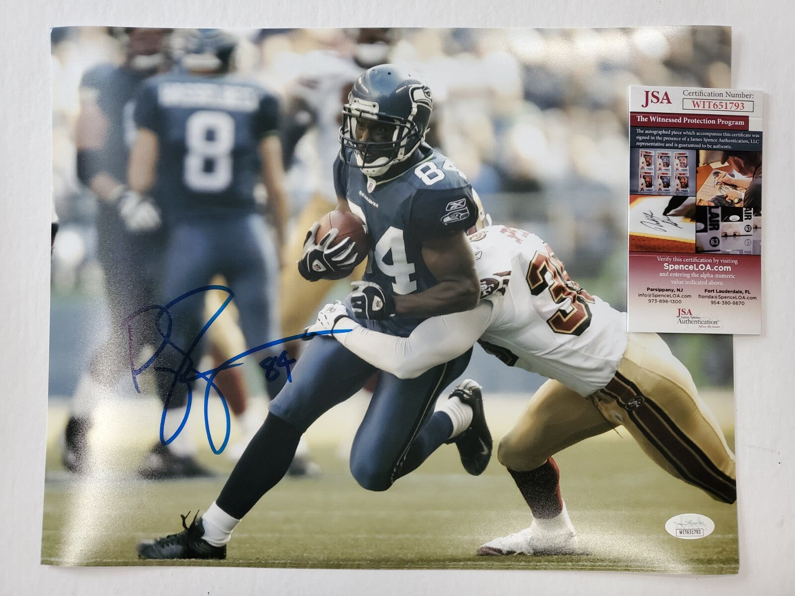 Seattle Seahawks Bobby Engram Autographed Signed 11X14 Photo Jsa  Coa