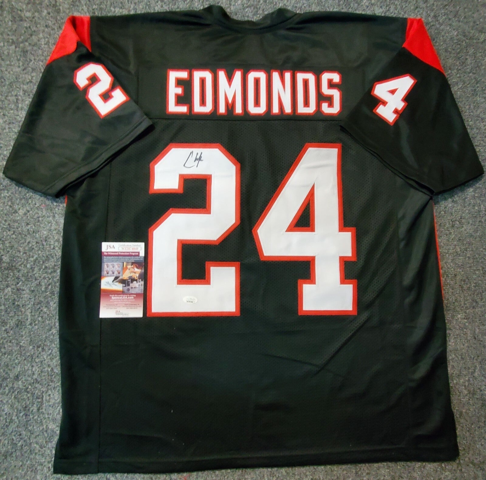 Central Dauphin East Panthers Chase Edmonds Autographed Signed Jersey Jsa Coa