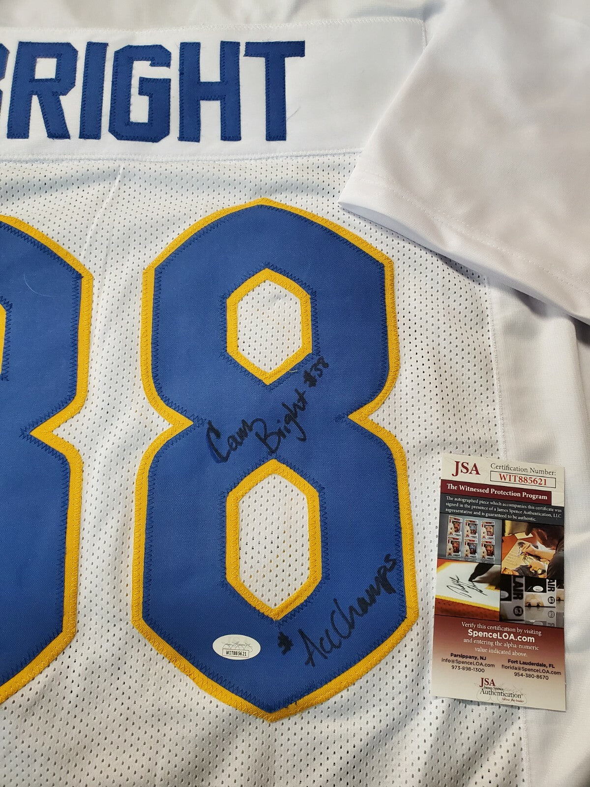 Pitt Panthers Cam Bright Autographed Signed Inscribed Jersey Jsa Coa