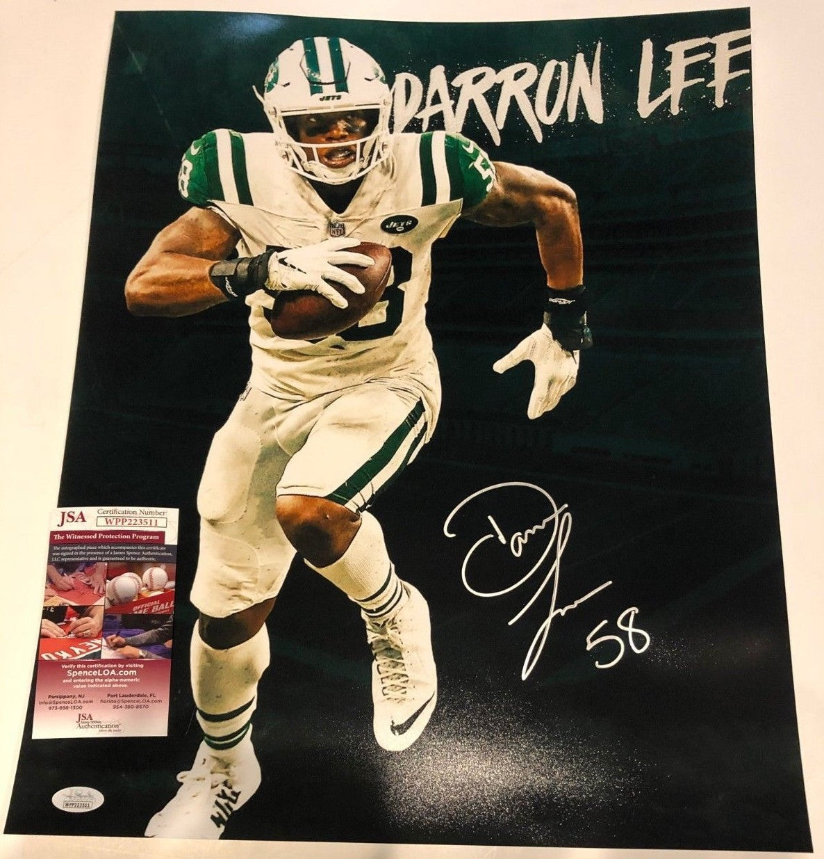 New York Jets Darron Lee Autographed Signed 16X20 Photo Jsa  Coa