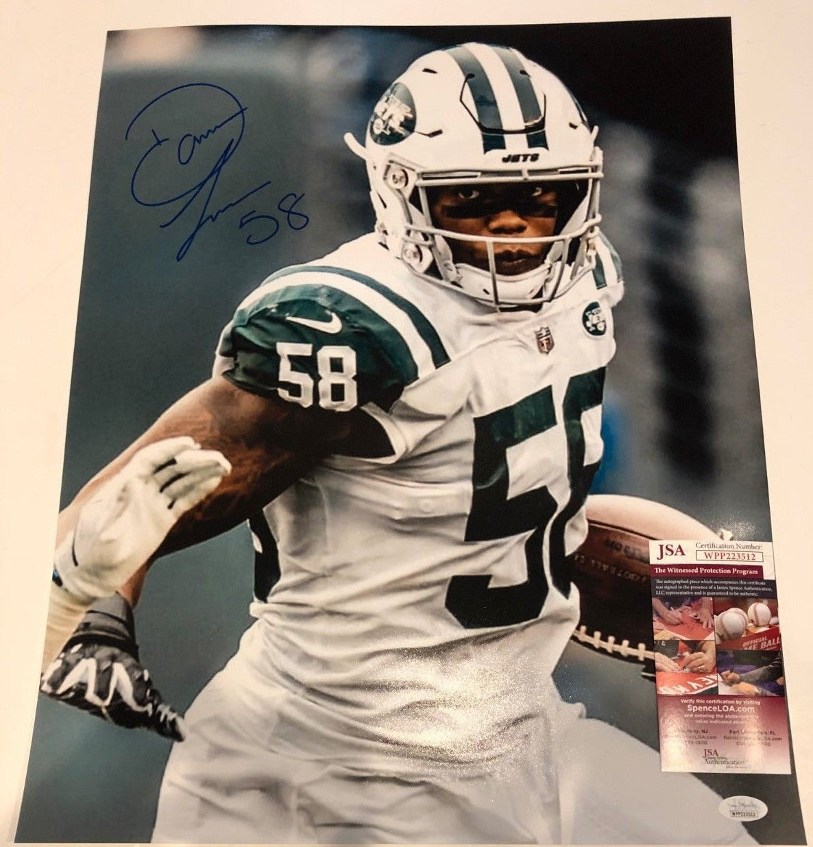 New York Jets Darron Lee Autographed Signed 16X20 Photo Jsa  Coa