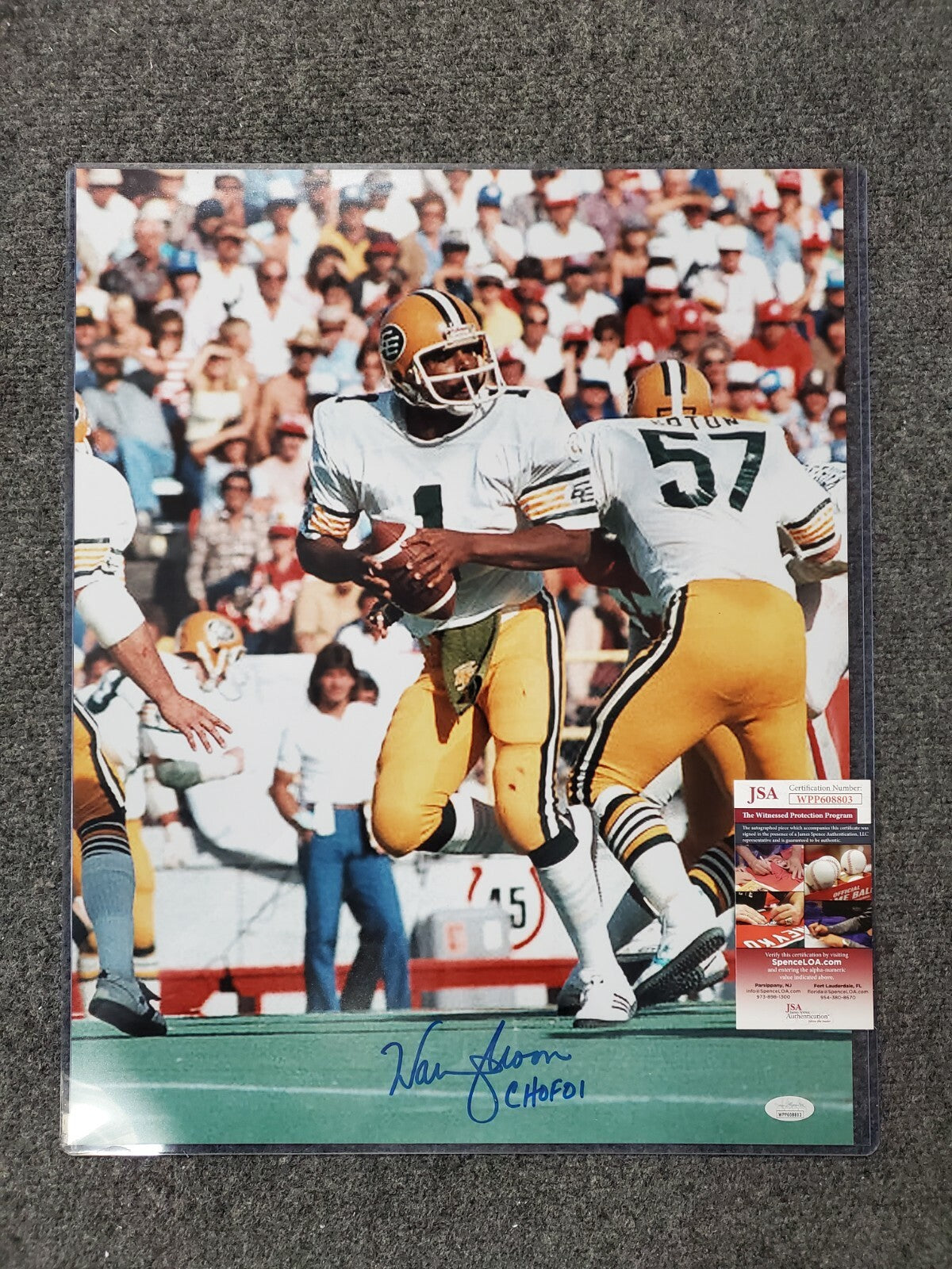 Edmonton Eskimos Warren Moon Autographed Signed Inscribed 16X20 Photo Jsa Coa