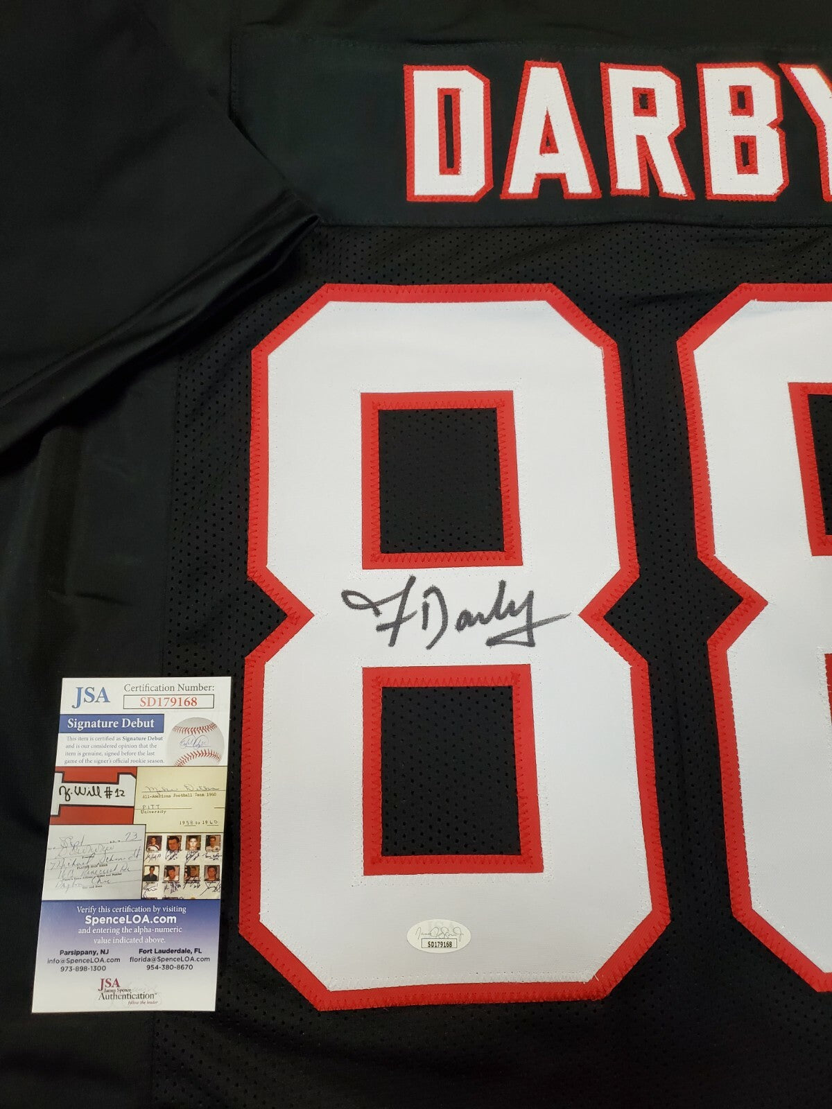 Atlanta Falcons Frank Darby Autographed Signed Jersey Jsa Coa