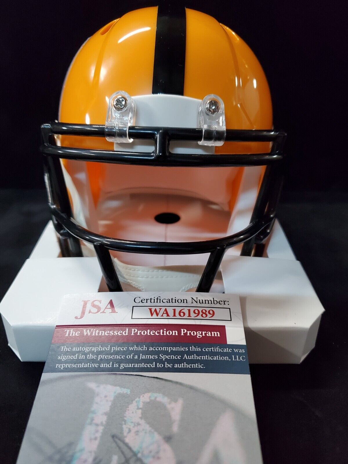 Pittsburgh Steelers Tommy Maddox Signed Speed Throwback Mini Helmet Jsa Coa