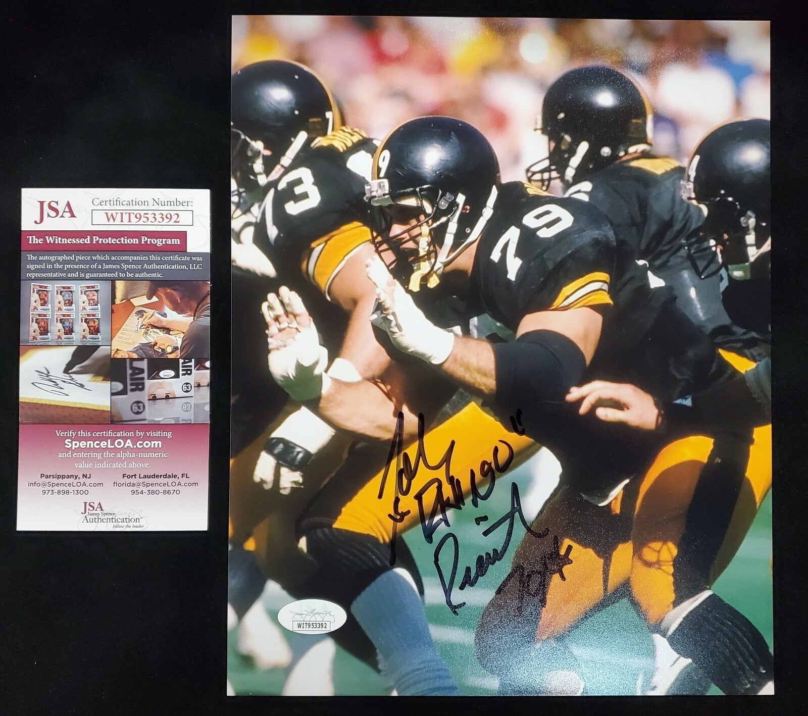 Pittsburgh Steelers John Rienstra Autographed Signed 8X10 Photo Jsa Coa