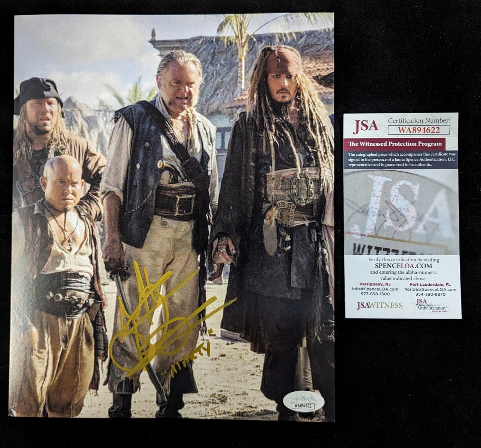 Martin Klebba Pirates Of Caribbean Hand Signed Autographed 8 X 10 Photo Jsa Coa