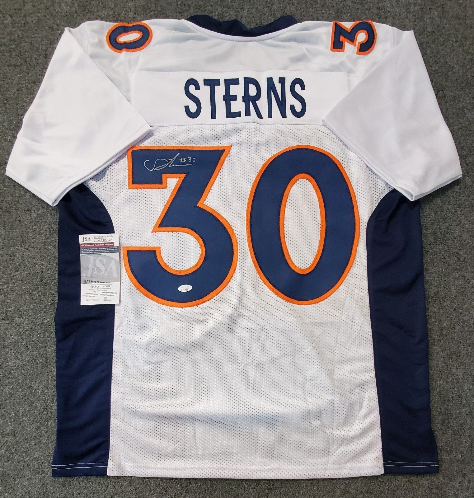Denver Broncos Caden Sterns Autographed Signed Jersey Jsa  Coa