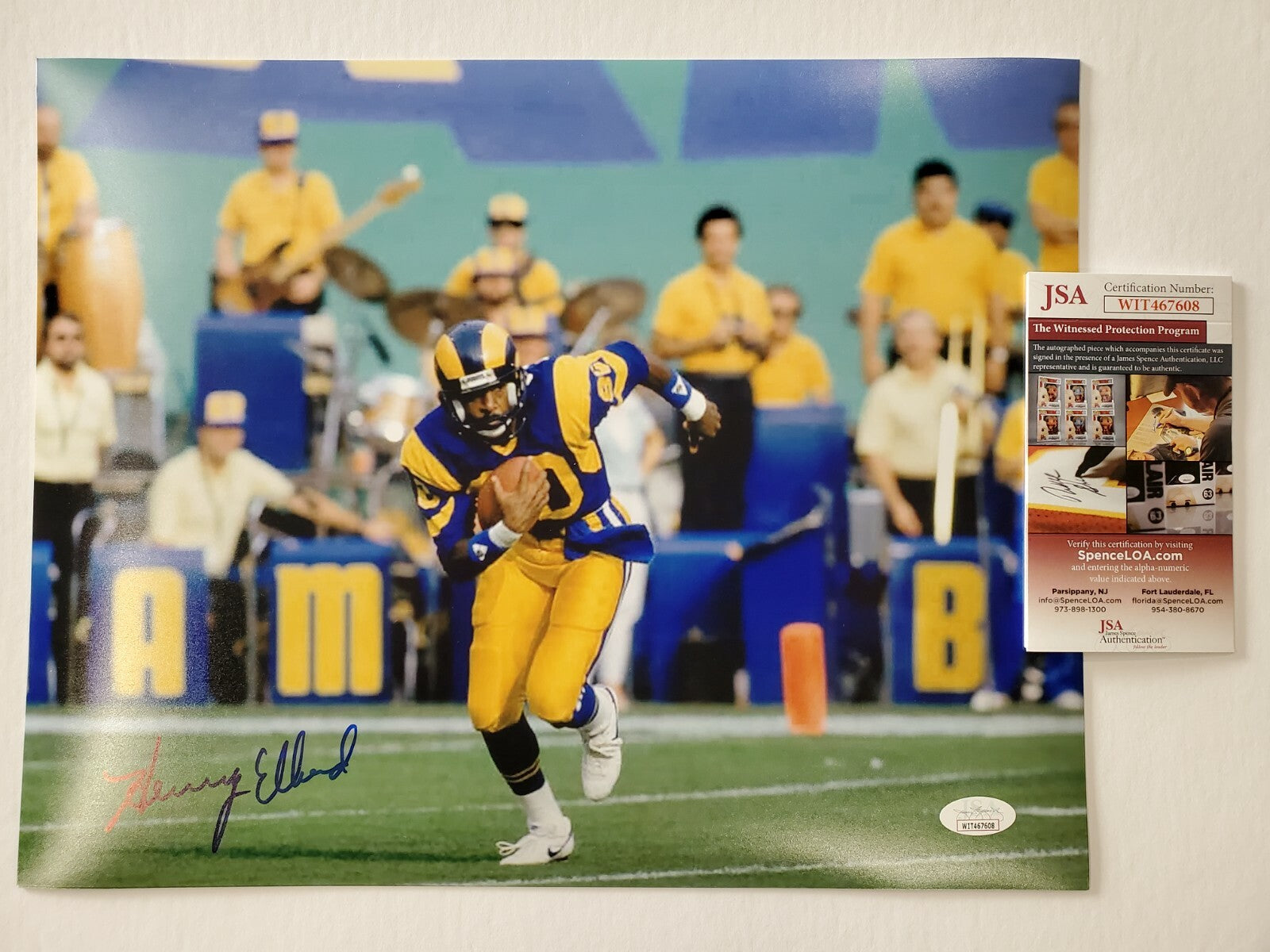 Los Angeles Rams Henry Ellard Autographed Signed 11X14 Photo Jsa Coa