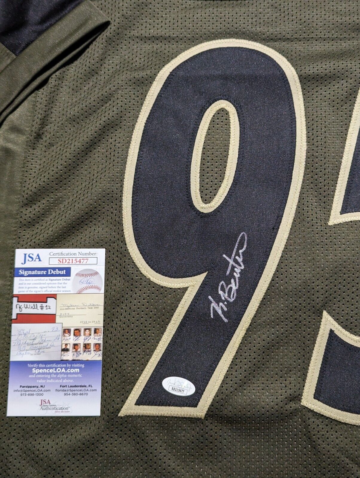 Pittsburgh Steelers Keeanu Benton Autographed Signed Salute Jersey Jsa Coa