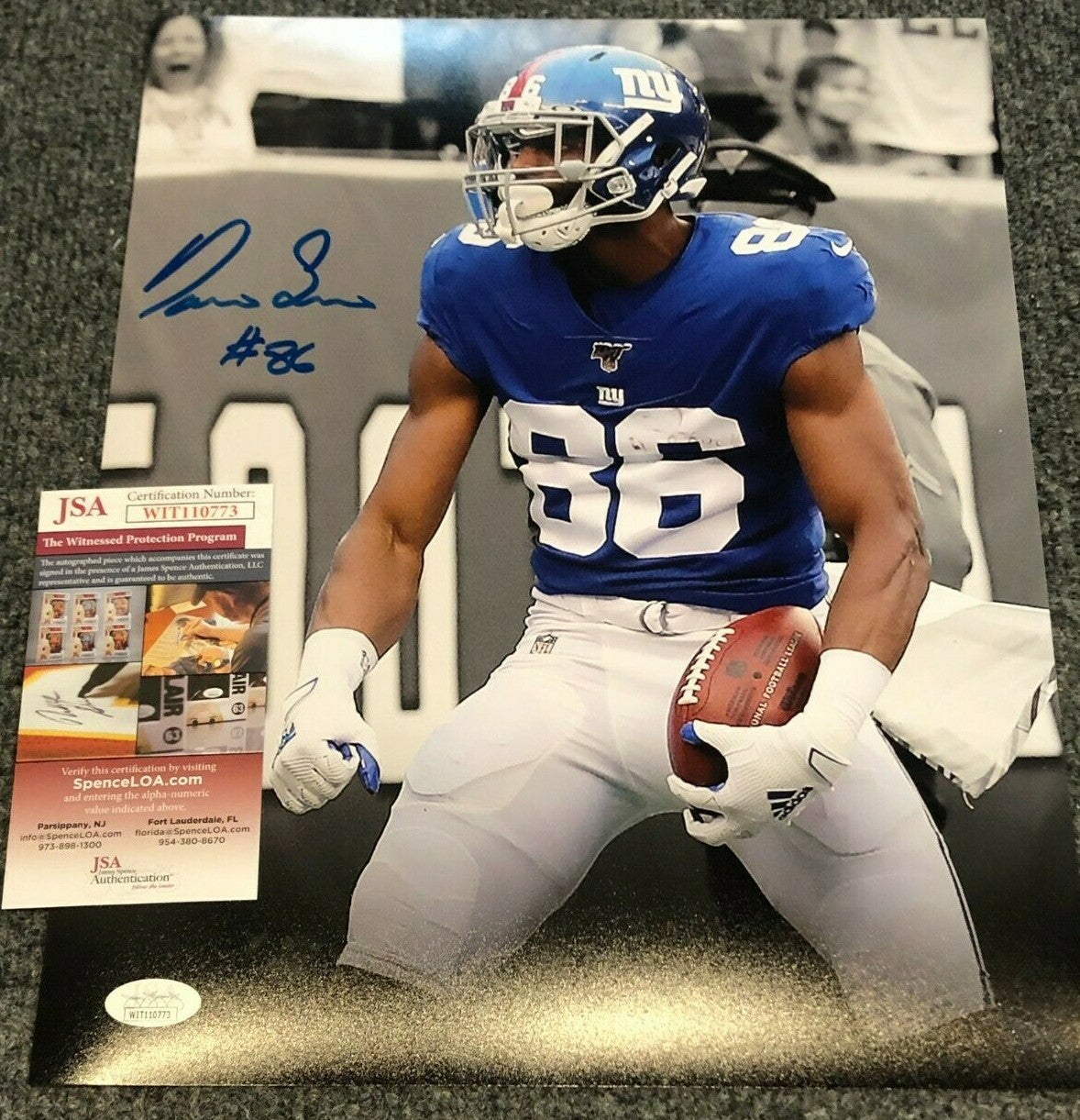 Ny Giants Darius Slayton Autographed Signed 11X14 Photo Jsa  Coa