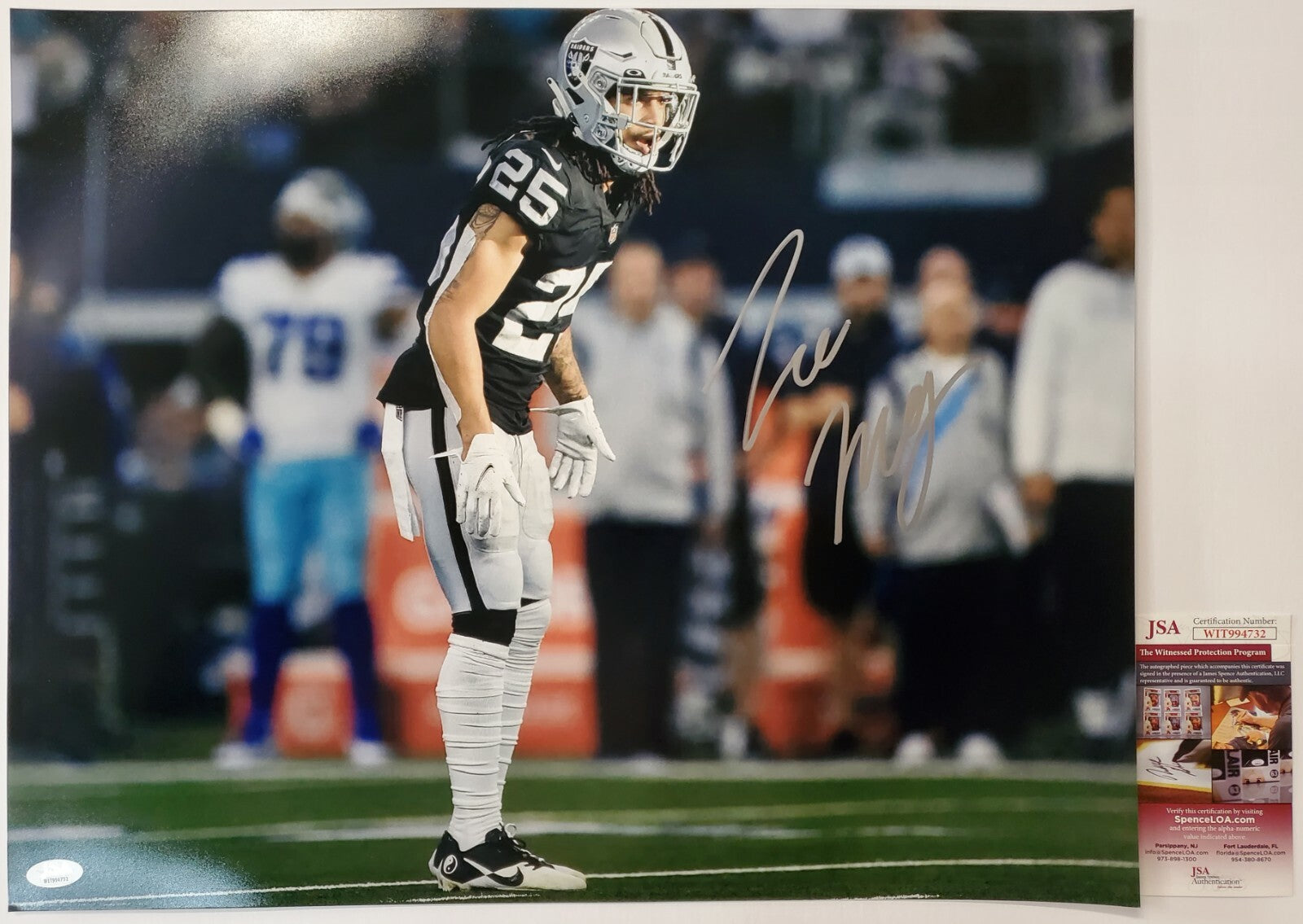 Las Vegas Raiders Trevon Moehrig Autographed 16X20 Photo Jsa Coa