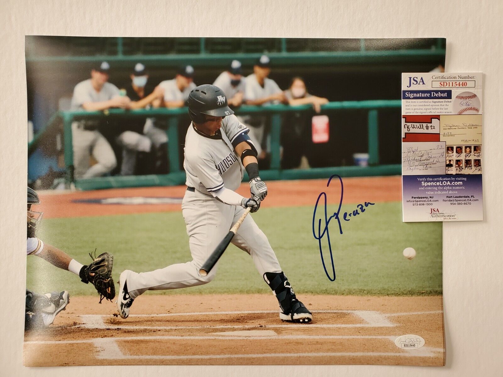 New York Yankees Oswald Peraza Autographed Signed 11X14 Photo Jsa Coa