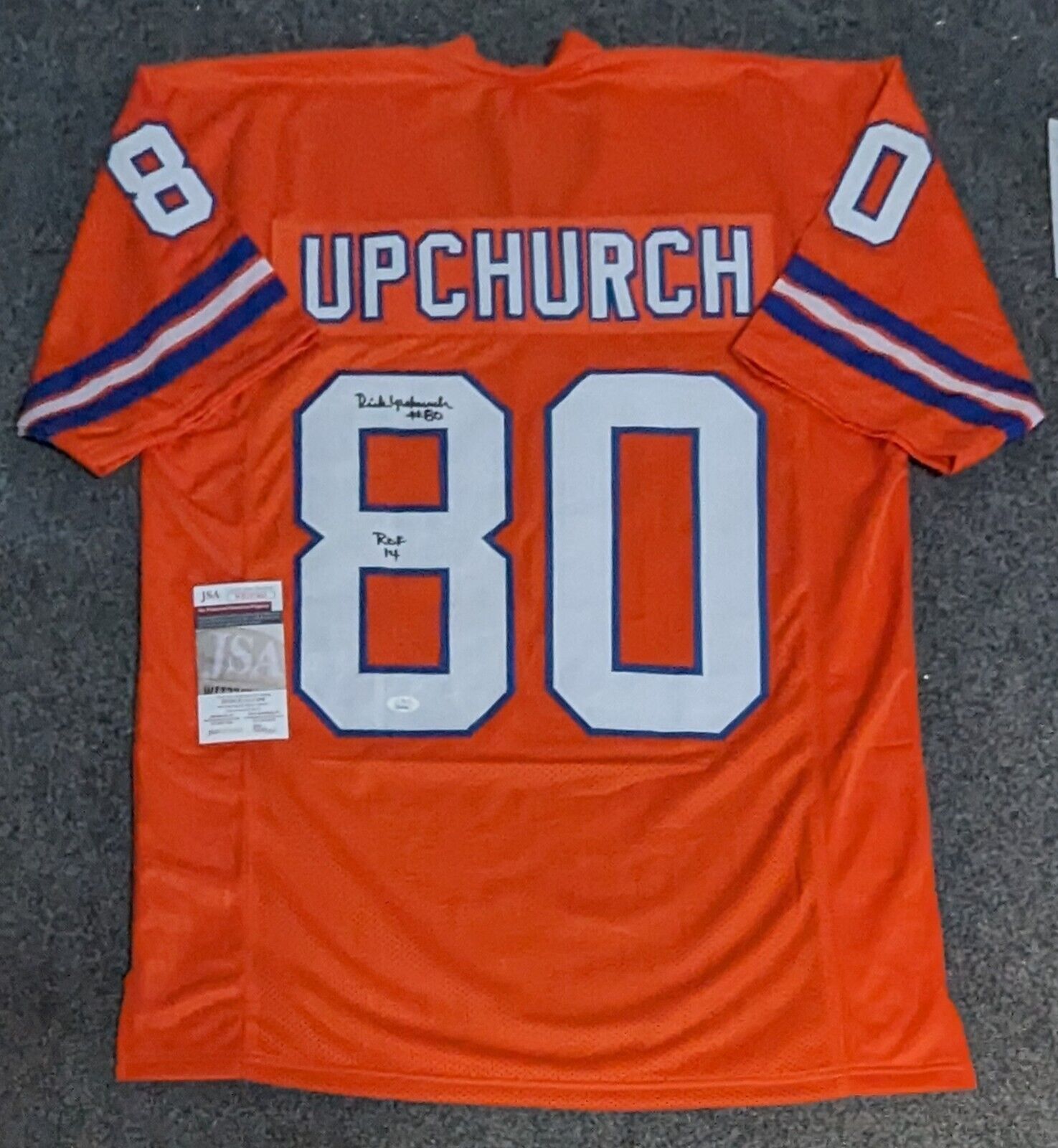 Denver Broncos Rick Upchurch Autographed Signed Jersey Jsa Coa