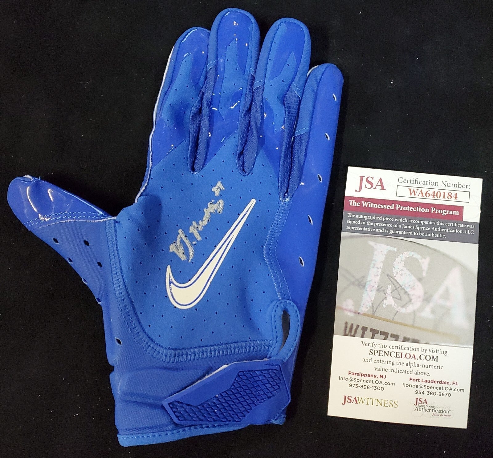 Denver Broncos Damarri Mathis Autographed Signed Glove Jsa Coa