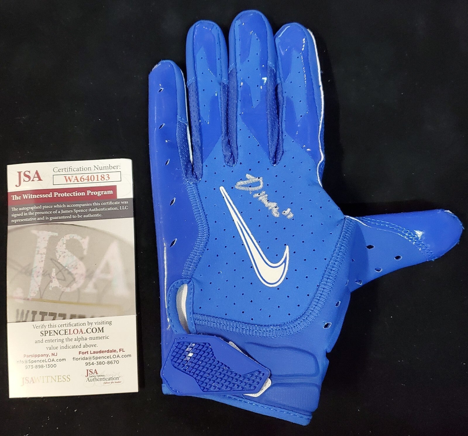 Denver Broncos Damarri Mathis Autographed Signed Glove Jsa Coa
